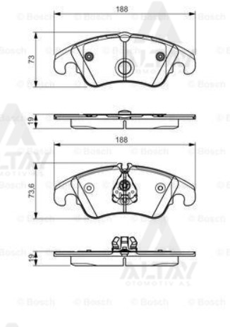 Audi A7 Ön Fren Balata OEM 8K0698151H Audi A7 Ön Fren Balata OEM 8K0698151H